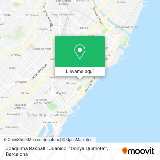 Mapa Joaquima Raspall I Juanicó ""Donya Quimeta""