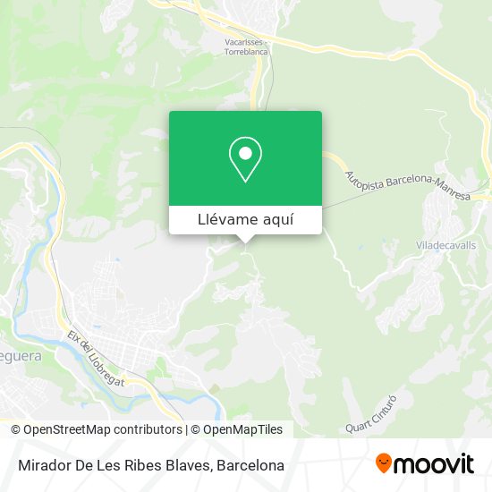 Mapa Mirador De Les Ribes Blaves