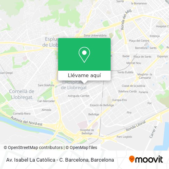 Mapa Av. Isabel La Catòlica - C. Barcelona