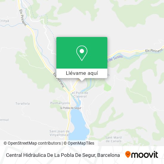 Mapa Central Hidràulica De La Pobla De Segur