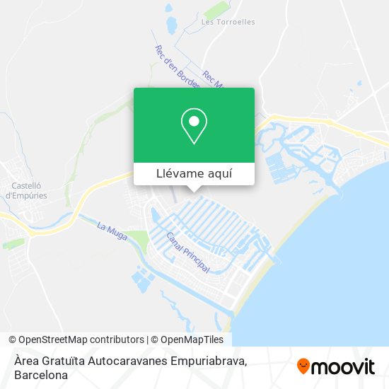 Mapa Àrea Gratuïta Autocaravanes Empuriabrava