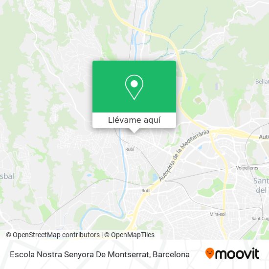 Mapa Escola Nostra Senyora De Montserrat