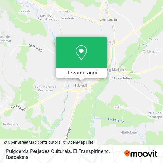 Mapa Puigcerda Petjades Culturals. El Transpirinenc