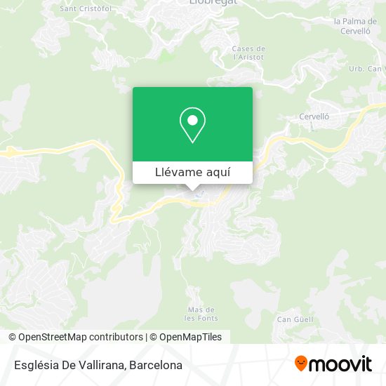 Mapa Església De Vallirana