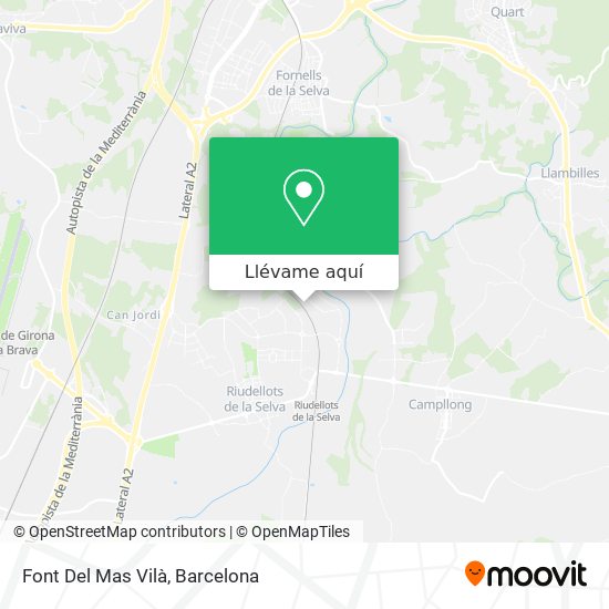 Mapa Font Del Mas Vilà