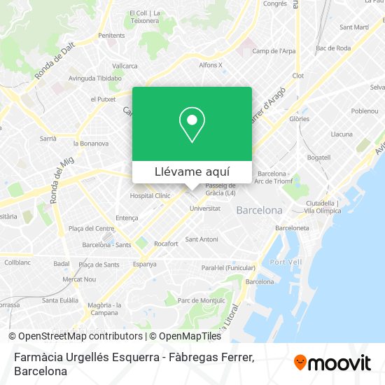Mapa Farmàcia Urgellés Esquerra - Fàbregas Ferrer