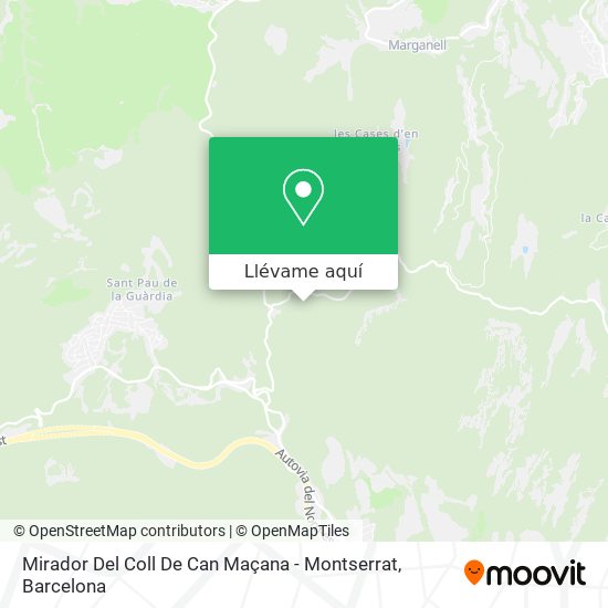 Mapa Mirador Del Coll De Can Maçana - Montserrat