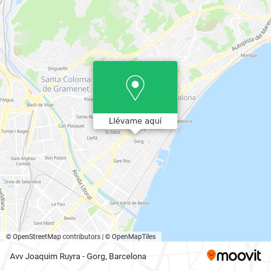 Mapa Avv Joaquim Ruyra - Gorg
