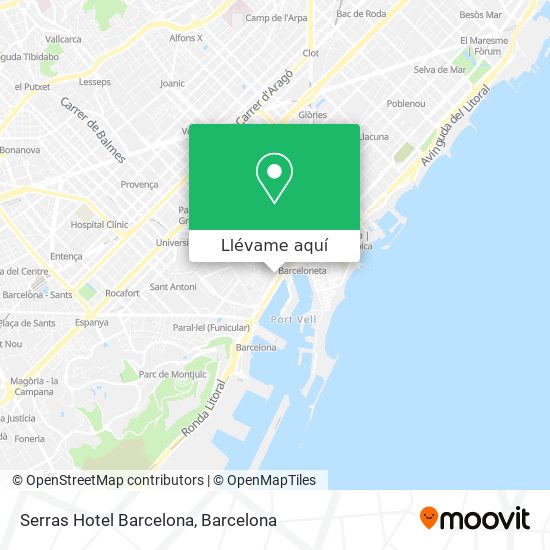 Mapa Serras Hotel Barcelona