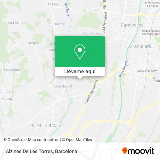 Mapa Alzines De Les Torres