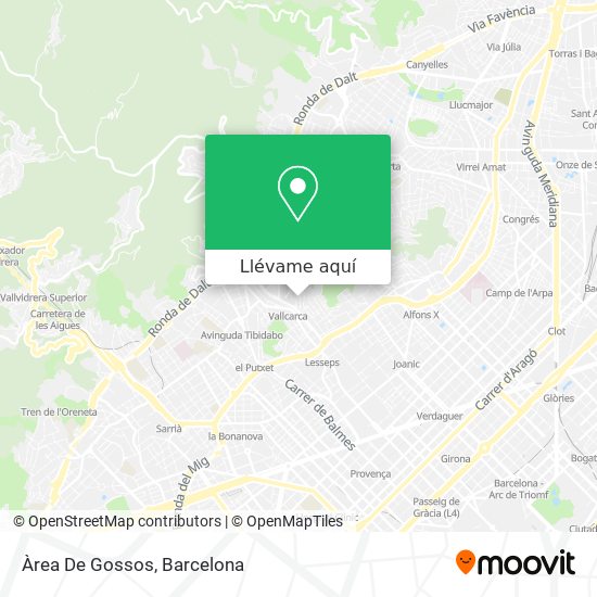 Mapa Àrea De Gossos