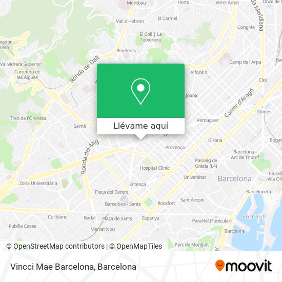 Mapa Vincci Mae Barcelona