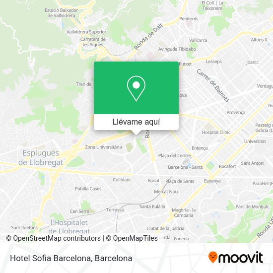 Mapa Hotel Sofia Barcelona
