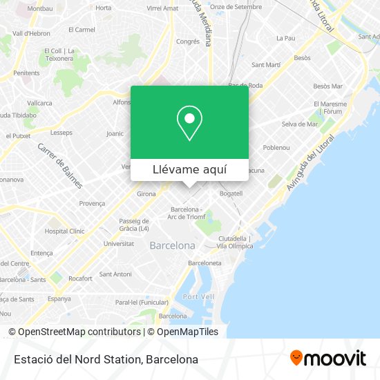 Mapa Estació del Nord Station