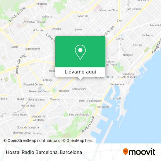 Mapa Hostal Radio Barcelona