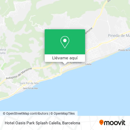 Mapa Hotel Oasis Park Splash Calella