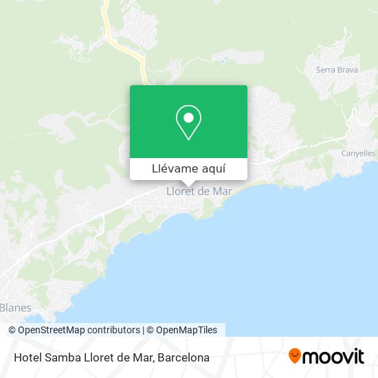 Mapa Hotel Samba Lloret de Mar