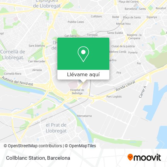 Mapa Collblanc Station