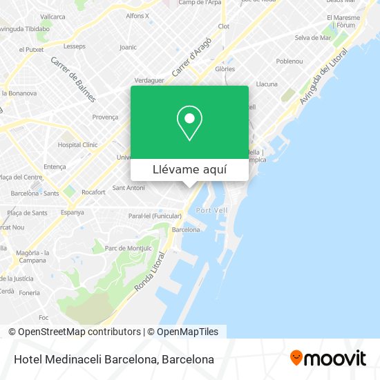 Mapa Hotel Medinaceli Barcelona