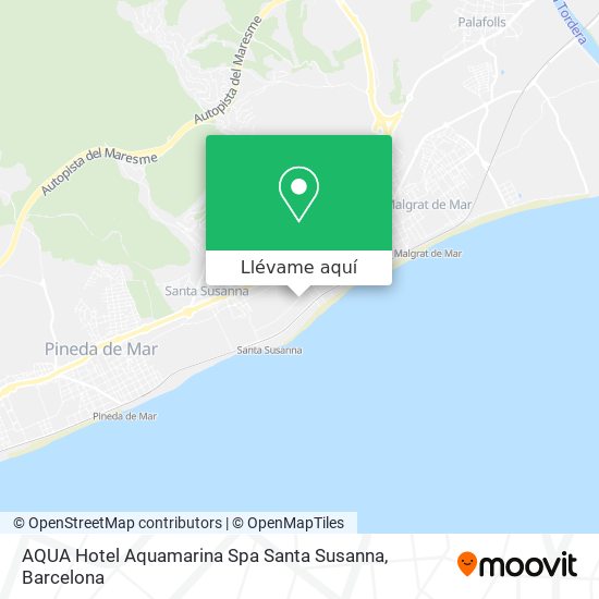 Mapa AQUA Hotel Aquamarina Spa Santa Susanna