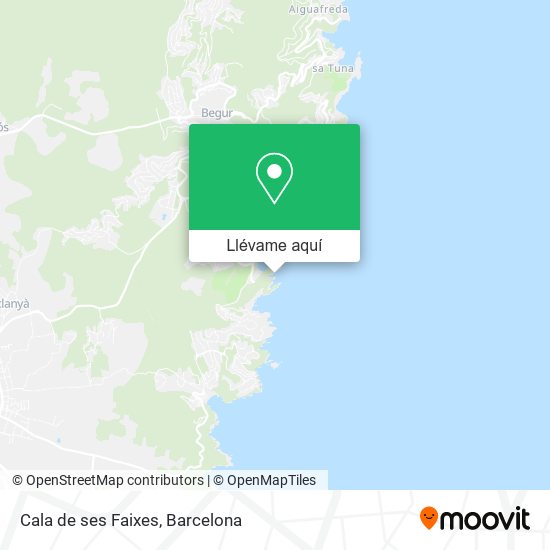 Mapa Cala de ses Faixes