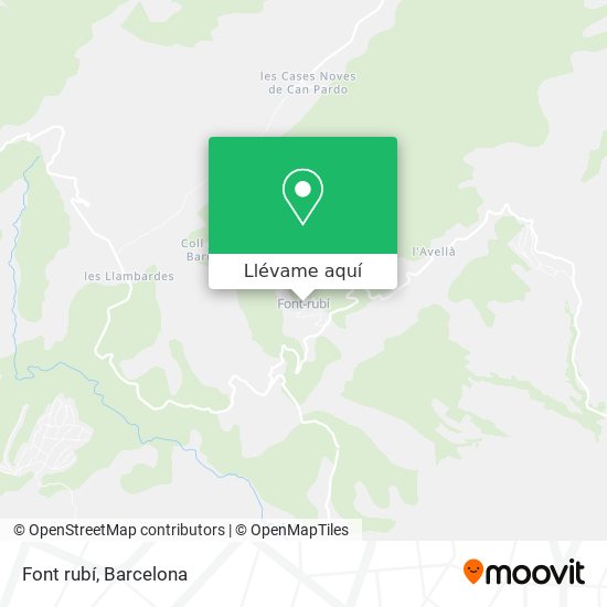 Mapa Font rubí