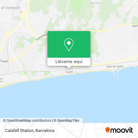 Mapa Calafell Station
