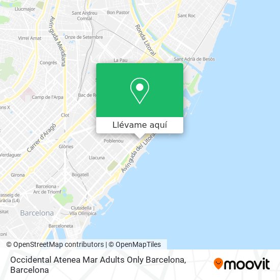 Mapa Occidental Atenea Mar Adults Only Barcelona