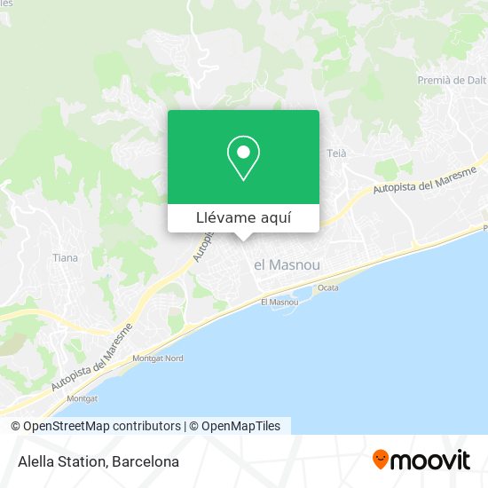 Mapa Alella Station