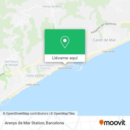 Mapa Arenys de Mar Station