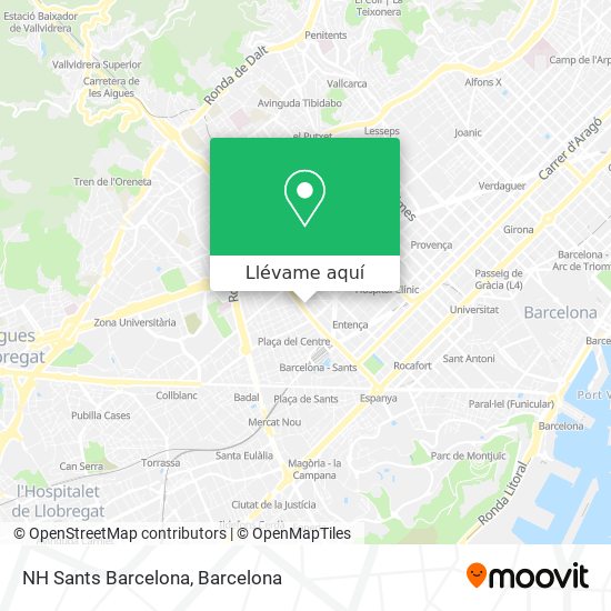 Mapa NH Sants Barcelona