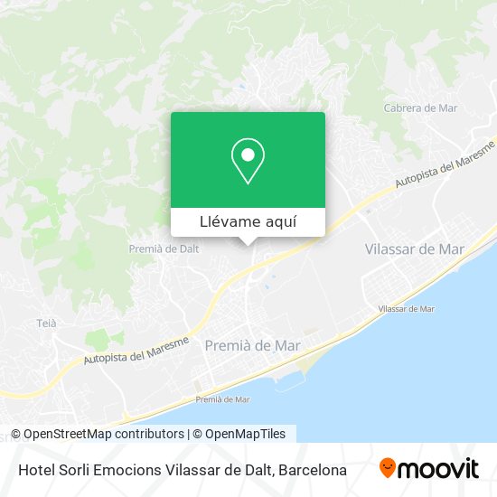 Mapa Hotel Sorli Emocions Vilassar de Dalt