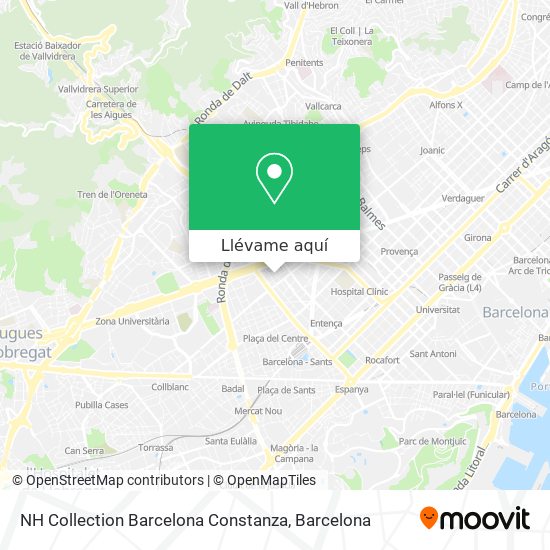 Mapa NH Collection Barcelona Constanza