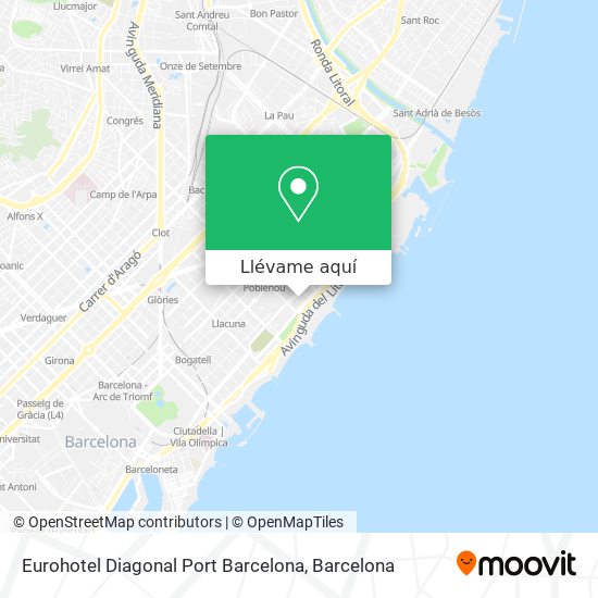 Mapa Eurohotel Diagonal Port Barcelona