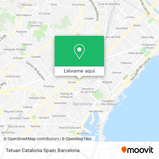 Mapa Tetuan Catalonia Spain