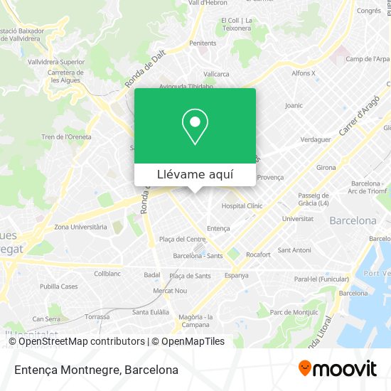 Mapa Entença Montnegre