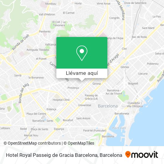 Mapa Hotel Royal Passeig de Gracia Barcelona