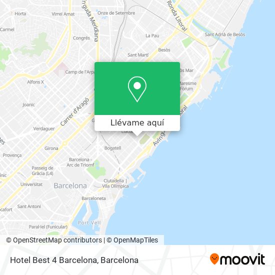 Mapa Hotel Best 4 Barcelona