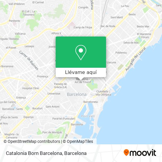 Mapa Catalonia Born Barcelona