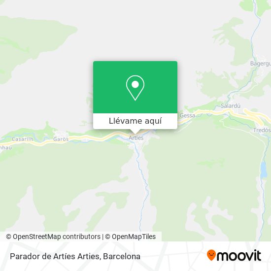 Mapa Parador de Artíes Arties