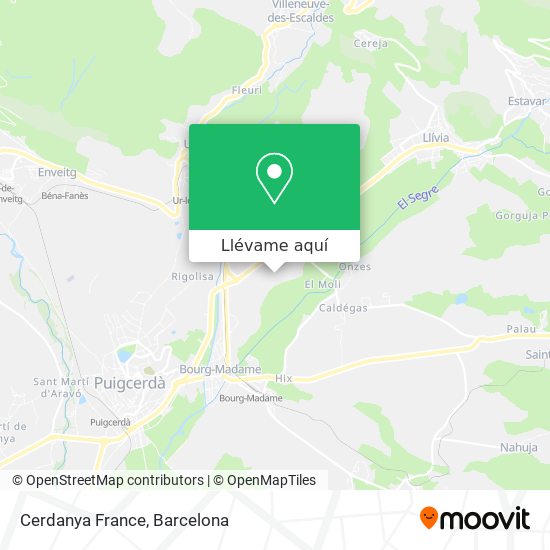 Mapa Cerdanya France