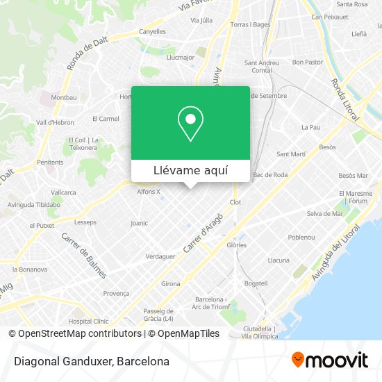 Mapa Diagonal Ganduxer