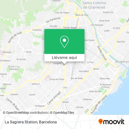 Mapa La Sagrera Station