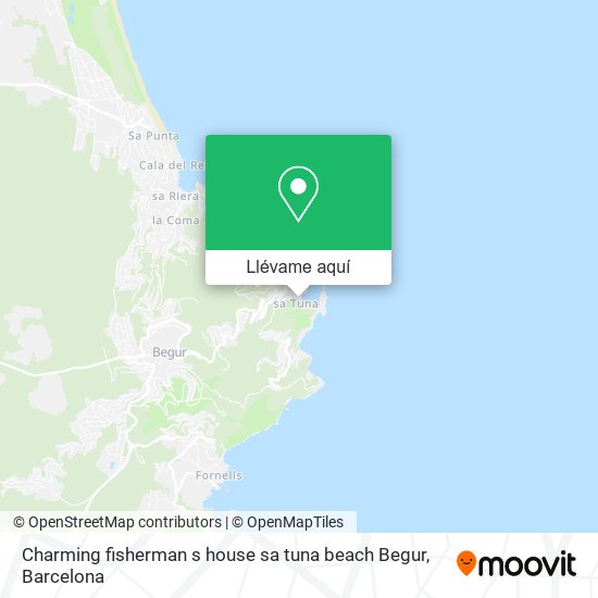 Mapa Charming fisherman s house sa tuna beach Begur