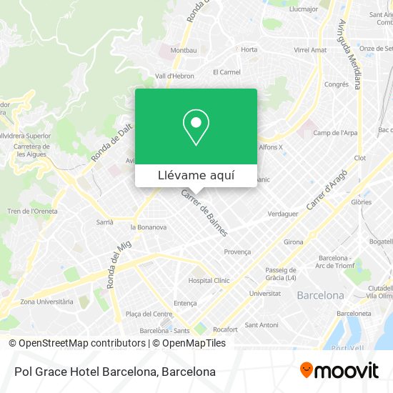 Mapa Pol Grace Hotel Barcelona