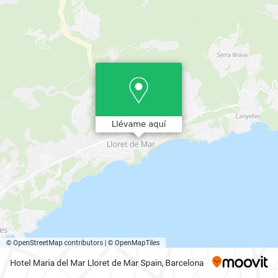 Mapa Hotel Maria del Mar Lloret de Mar Spain
