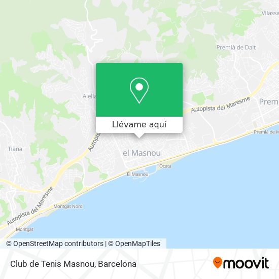 Mapa Club de Tenis Masnou