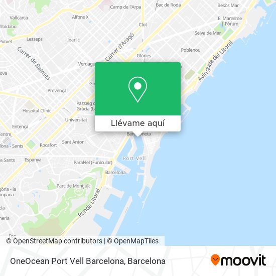 Mapa OneOcean Port Vell Barcelona