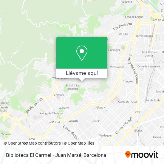 Mapa Biblioteca El Carmel - Juan Marsé