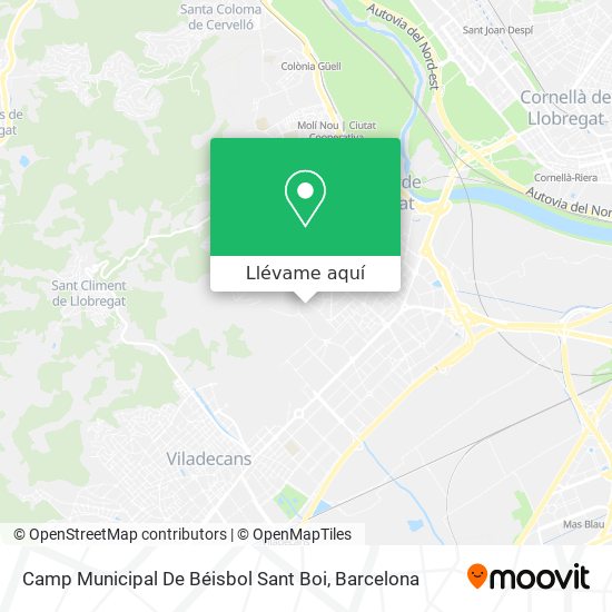 Mapa Camp Municipal De Béisbol Sant Boi